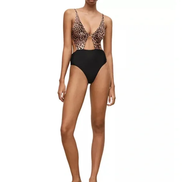 Allsaints Petra Kiku One Piece Swimsuit - Picture 3 of 8